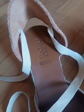 Zapatos cuña beige talla 40