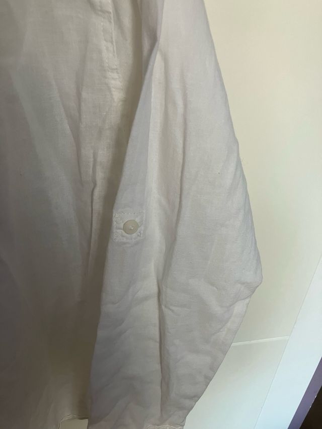 Camisa Zara lino blanca 11/12niño