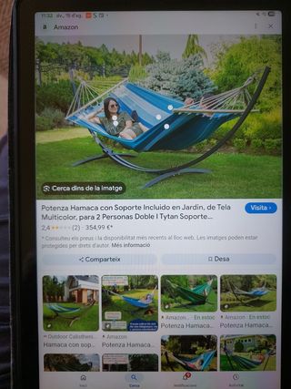 Hamaca doble c/soporte, por - de la 1/2 de precio