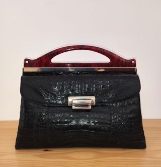 BOLSO VINTAGE PIEL DE COCODRILO 