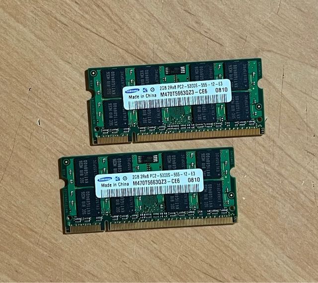 Memorias RAM Samsung 2GB PC2-5300S