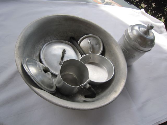 Set articoli alluminio vintage