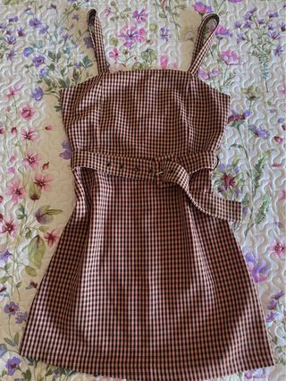 Vestido Vichy Rosa y Negro