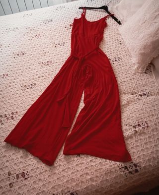 Traje pantalón rojo - elegante