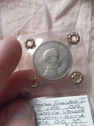 2 Lire 1912 Italia Vittorio Emanuele III