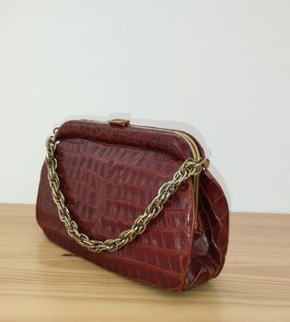 BOLSO VINTAGE PIEL DE COCODRILO 