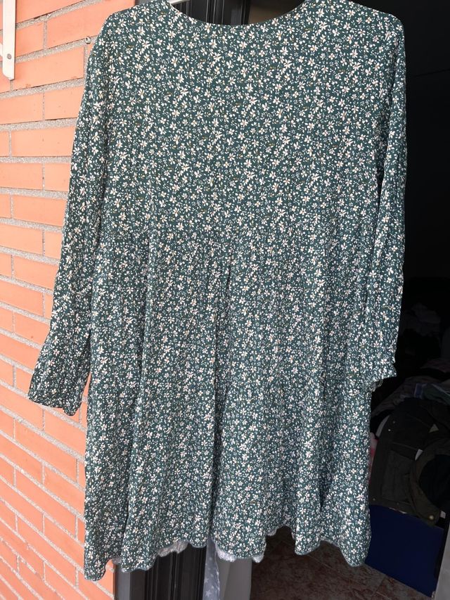 Vestido flores verano - verde