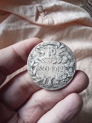 Medaglia Argento: ritratto inciso