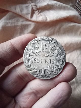 Medaglia Argento: ritratto inciso