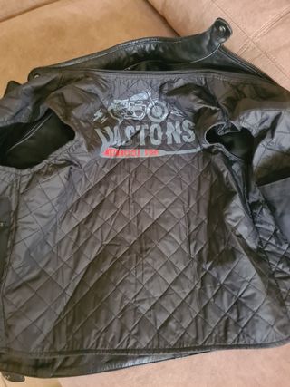Cazadora cuero moto talla S