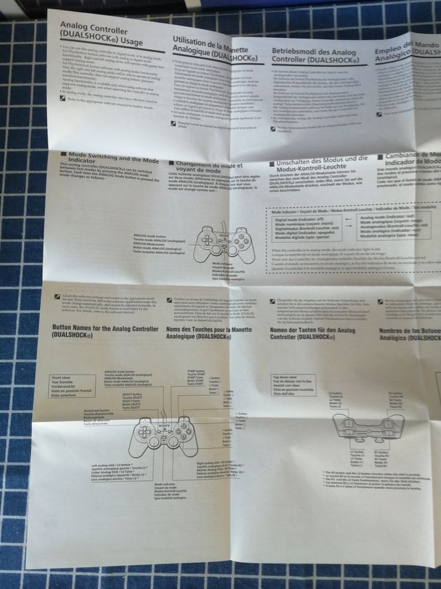 PSONE ORIGINAL INSTRUCCIONES MANDO DUALSHOCK
