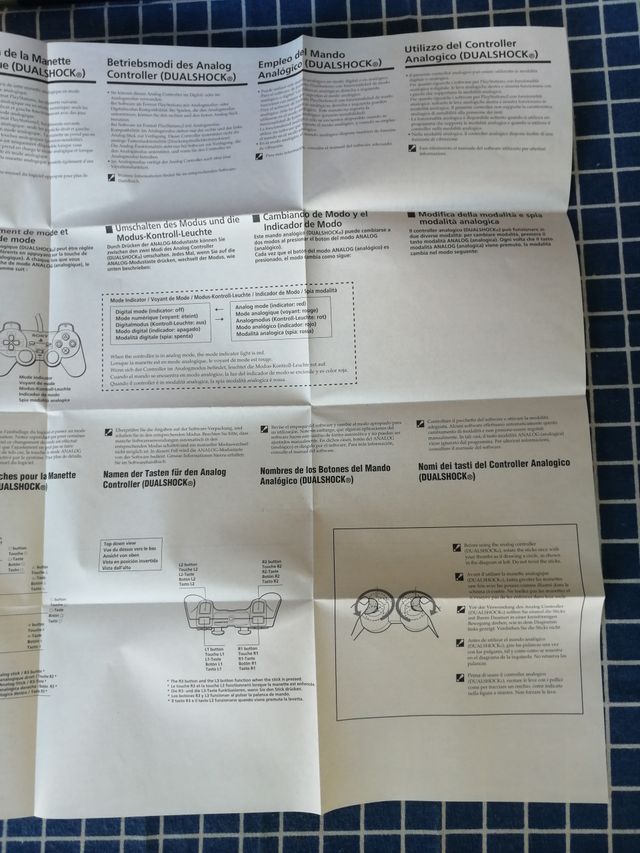PSONE ORIGINAL INSTRUCCIONES MANDO DUALSHOCK
