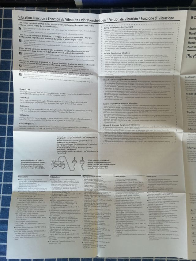 PSONE ORIGINAL INSTRUCCIONES MANDO DUALSHOCK