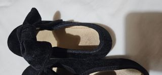 Scarpe Ballerina bimba velluto nero