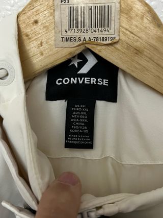 Chaquetón Converse blanco roto y benge 