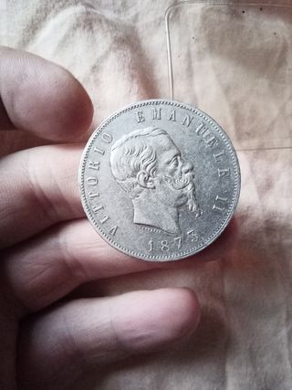 5 Lire 1873 Argento - Vittorio Emanuele II