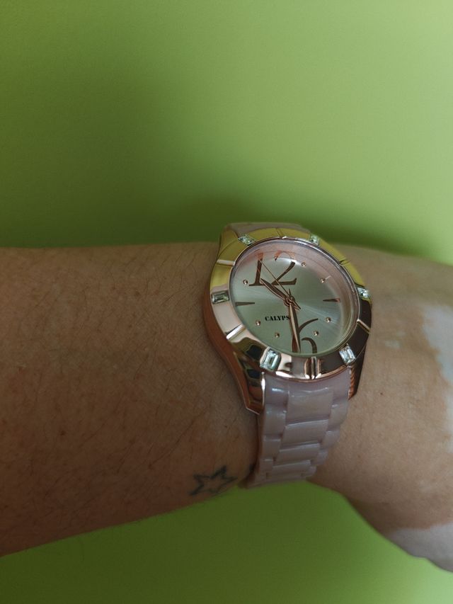 Reloj CALYPSO niña beige y dorado
