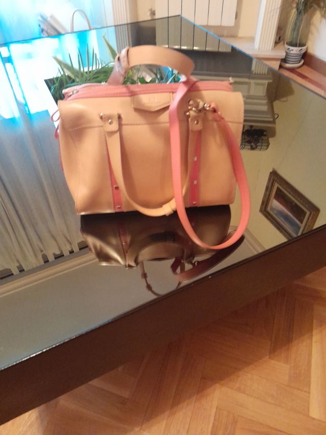 Bolso Pedro del Hierro beige-rosa