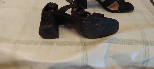 Sandalias tacón negras
