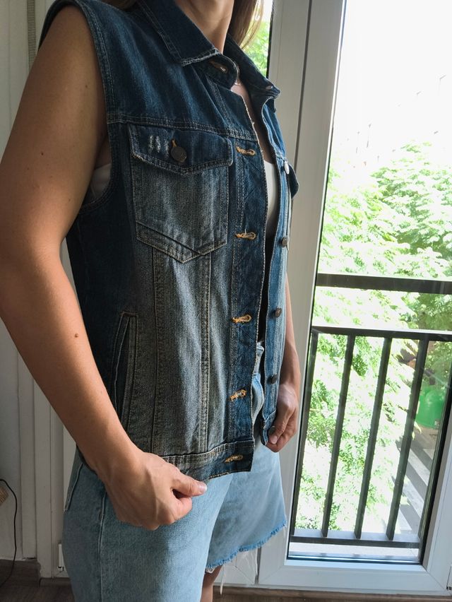 Chaleco vaquero Bershka talla S