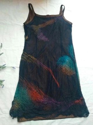 Miniabito seta Y2K bicolore