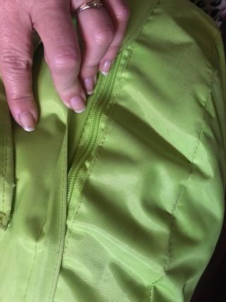 Puff verde de tela