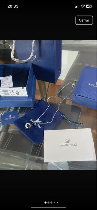 Collar Swarovski aros negros