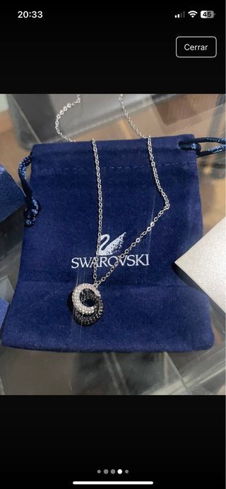 Collar Swarovski aros negros