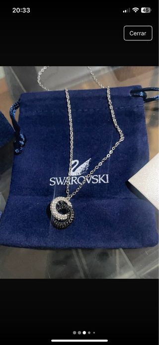 Collar Swarovski aros negros