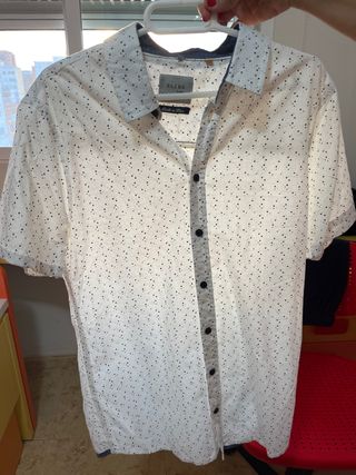 Camisa Blend M - blanca estampada