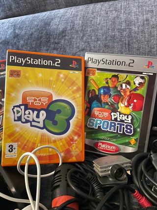 PlayStation 2 + SingStar + Buzz + EyeToy y juegos