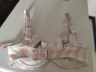 Bikini Victoria's Secret rayas rosa blanco