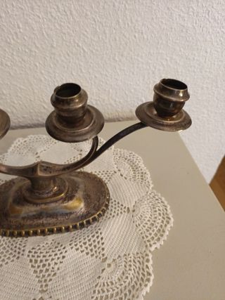 Candelabro 3 brazos plata