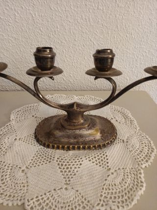 Candelabro 3 brazos plata