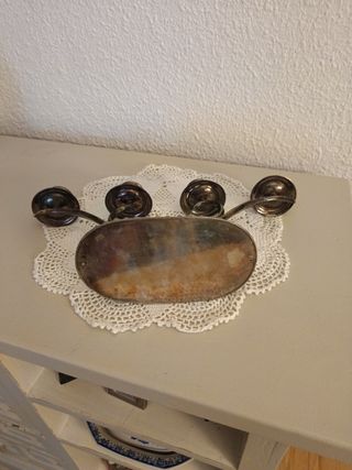 Candelabro 3 brazos plata