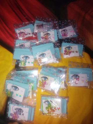 2° ud 50%Collar y pendientes mariposa multicolor