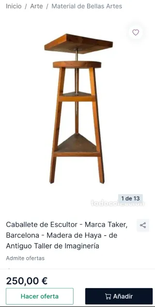 Torno madera antiguo