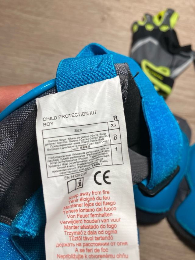 Rodilleras, coderas y guantes BTWIN niño XS