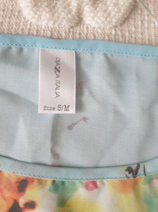 Blusa Piazza Italia S/M - Azul estampada