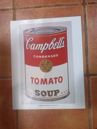 Lámina Warhol Campbell de tamaño 34×44 cms