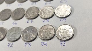 Colección completa 5 Ptas 1957 del modelo