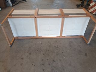 Sofá cama 3 plazas madera blanco