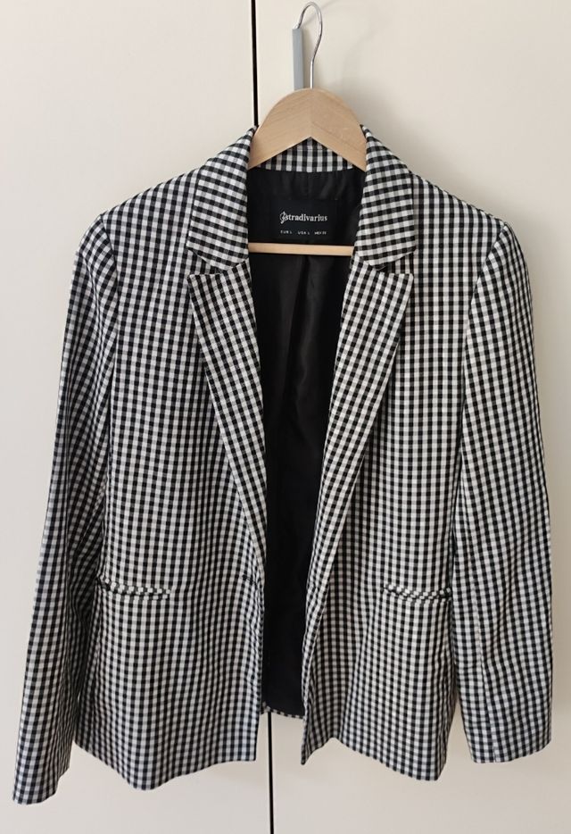 Blazer donna Stradivarius bianco-nero Tg.L
