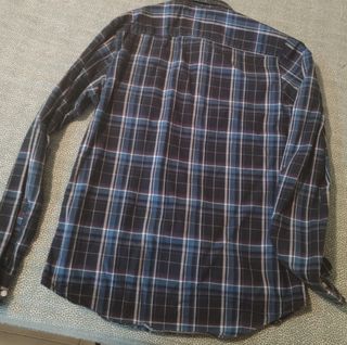 Camicia Tommy Hilfiger blu e nera a quadri