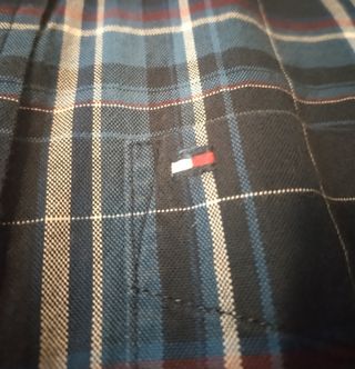 Camicia Tommy Hilfiger blu e nera a quadri