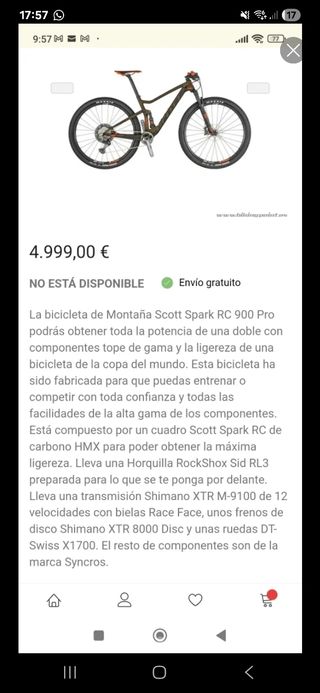 Scott RC 900 Pro: Bicicleta MTB carbono