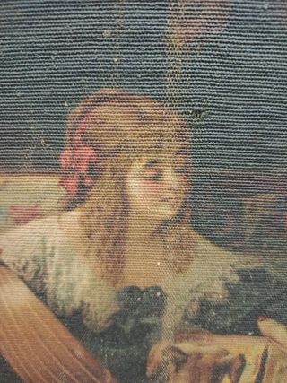 Cuadro antiguo siglo XIX: Escena doméstica