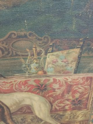 Cuadro antiguo siglo XIX: Escena doméstica