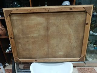 Cuadro antiguo siglo XIX: Escena doméstica