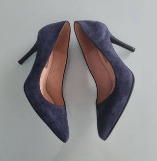 Stilettos azul ante Talla 36